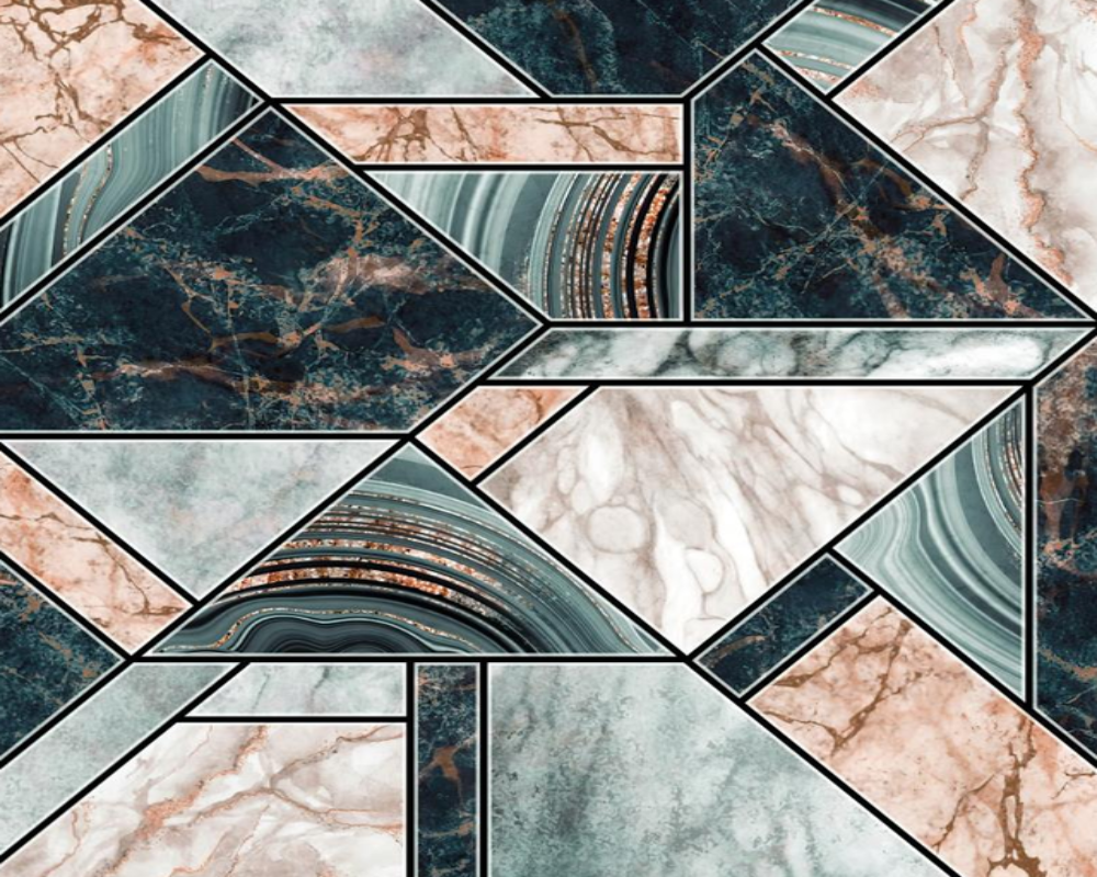 3D Wallpaper Geometric Abstract Marble SKU# WAL0300